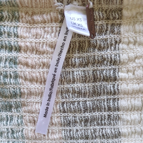 Free People Striped Cotton Pants- Size XS - Picture 2 of 5